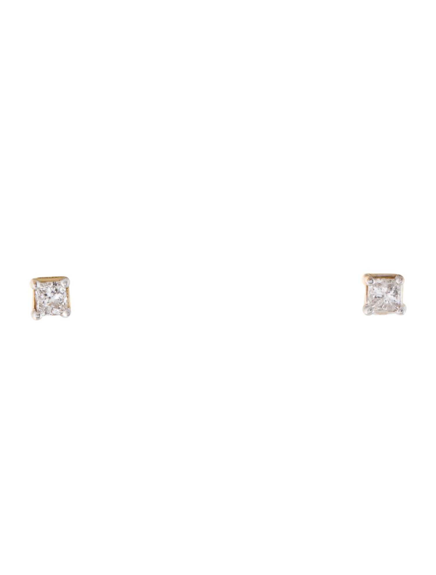 Earrings 14K Diamond Solitaire Stud Earrings