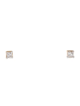 Earrings 14K Diamond Solitaire Stud Earrings