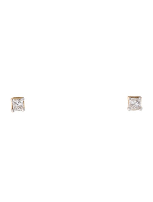 Earrings 14K Diamond Solitaire Stud Earrings