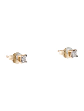 Earrings 14K Diamond Solitaire Stud Earrings