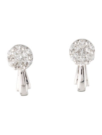 Earrings 14K Diamond Stud Drop Earrings