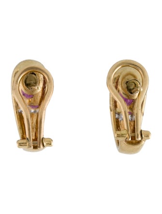 Earrings 18K Ruby & Diamond Earclip Earrings