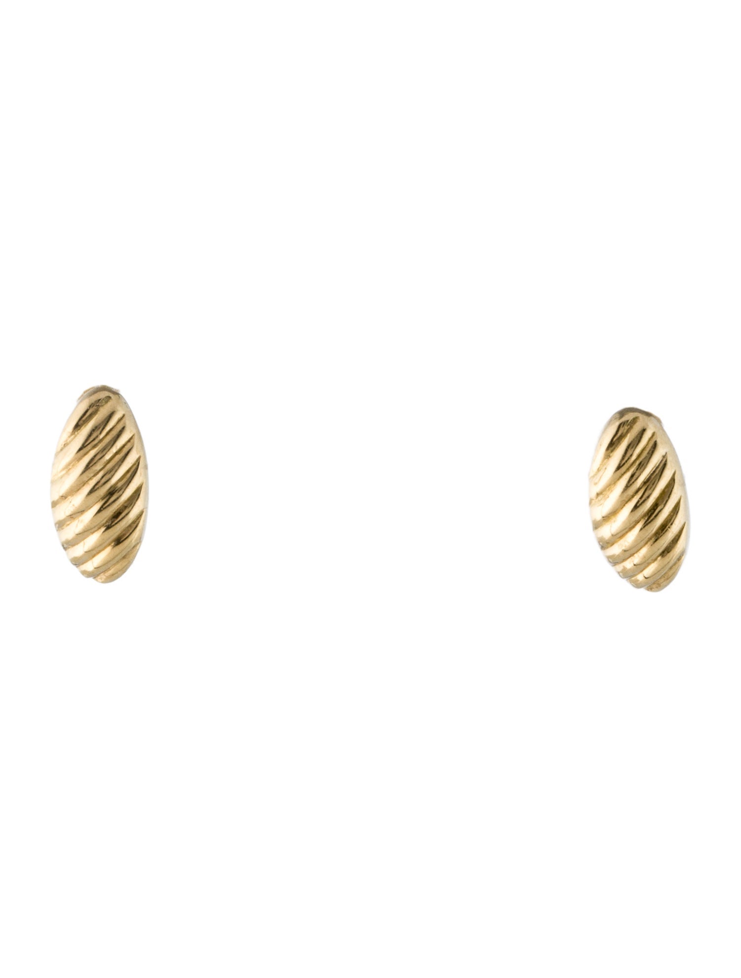 Earrings 18K Textured Earclips