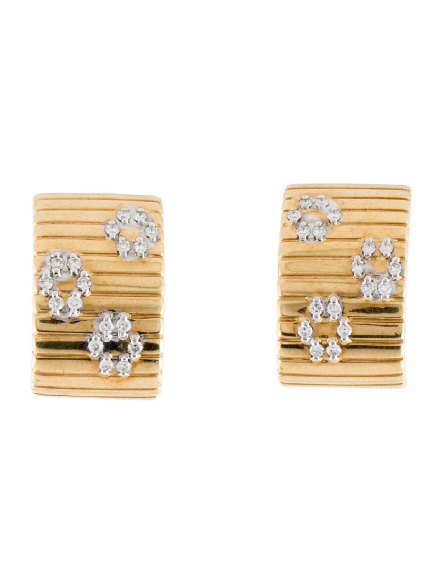 Roberto Coin 18K Diamond Wide Earclip Earrings