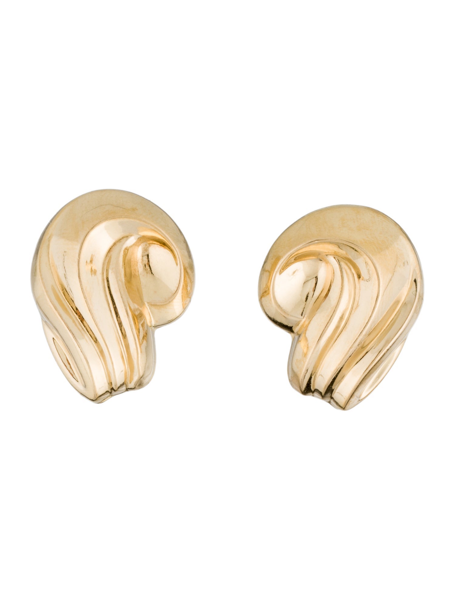 Earrings 18K Sculpted Earclip Earrings