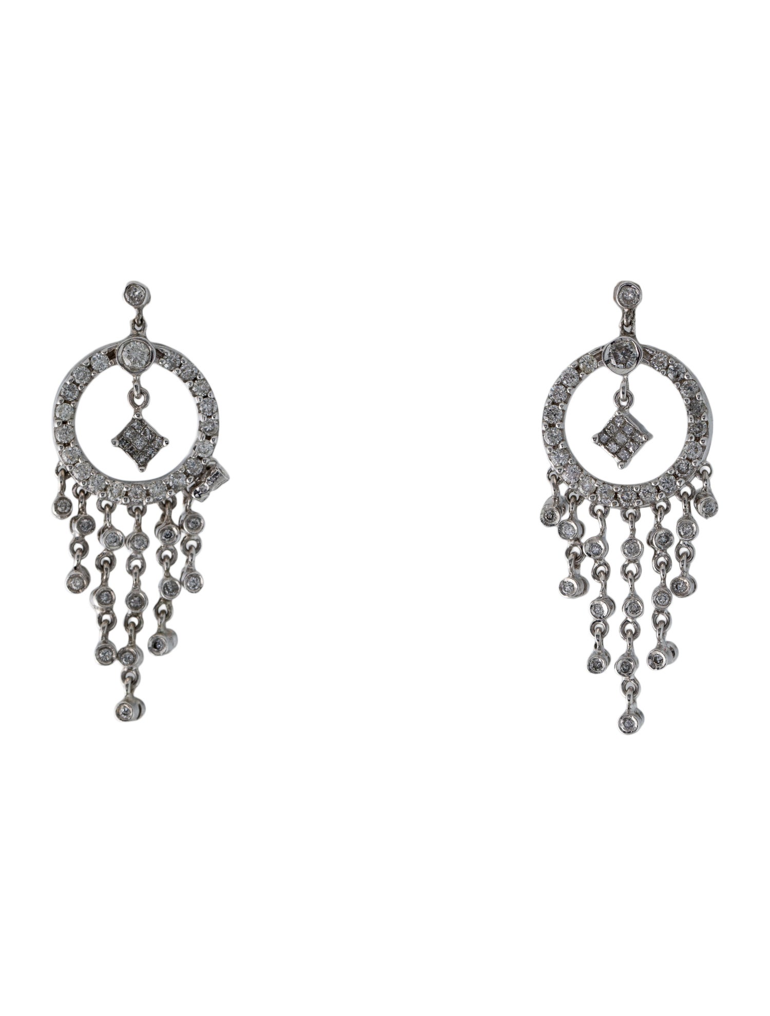 Earrings 14K Diamond Chandelier
