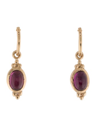 Earrings 18K Rhodolite Drop Earrings