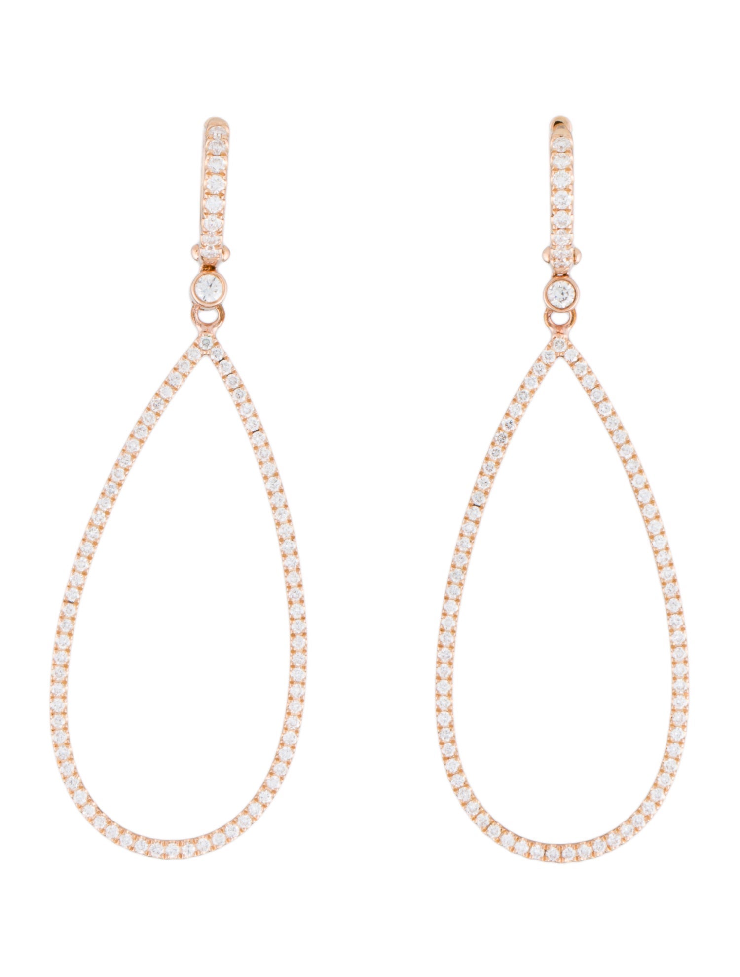 Earrings 18K 1.14ctw Diamond Drop