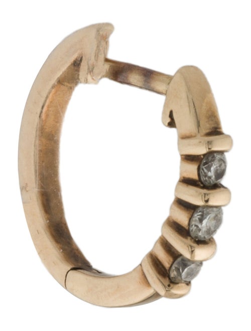 Earrings 10K Diamond Single Huggie Earring