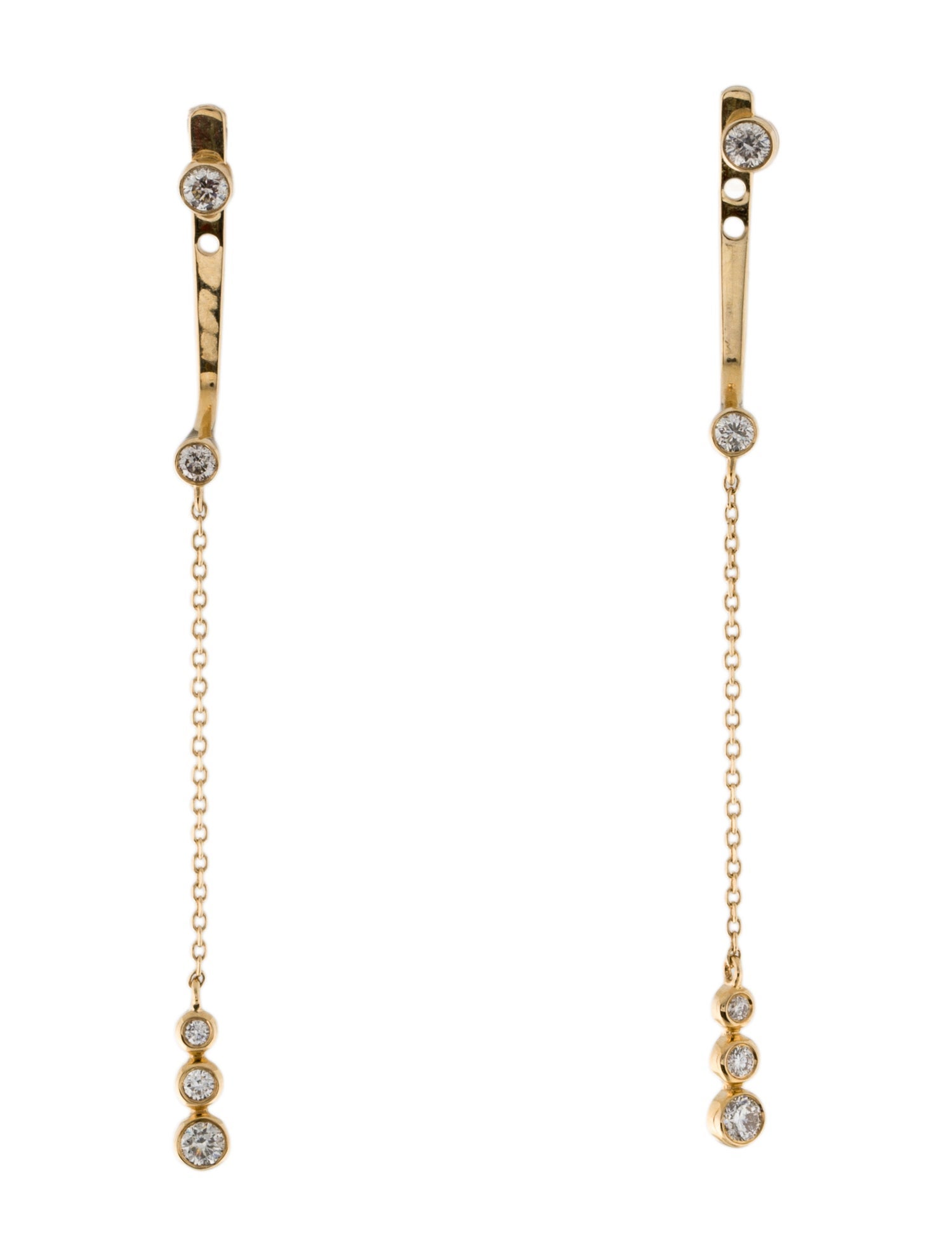 Earrings 14K Diamond Drop Earrings