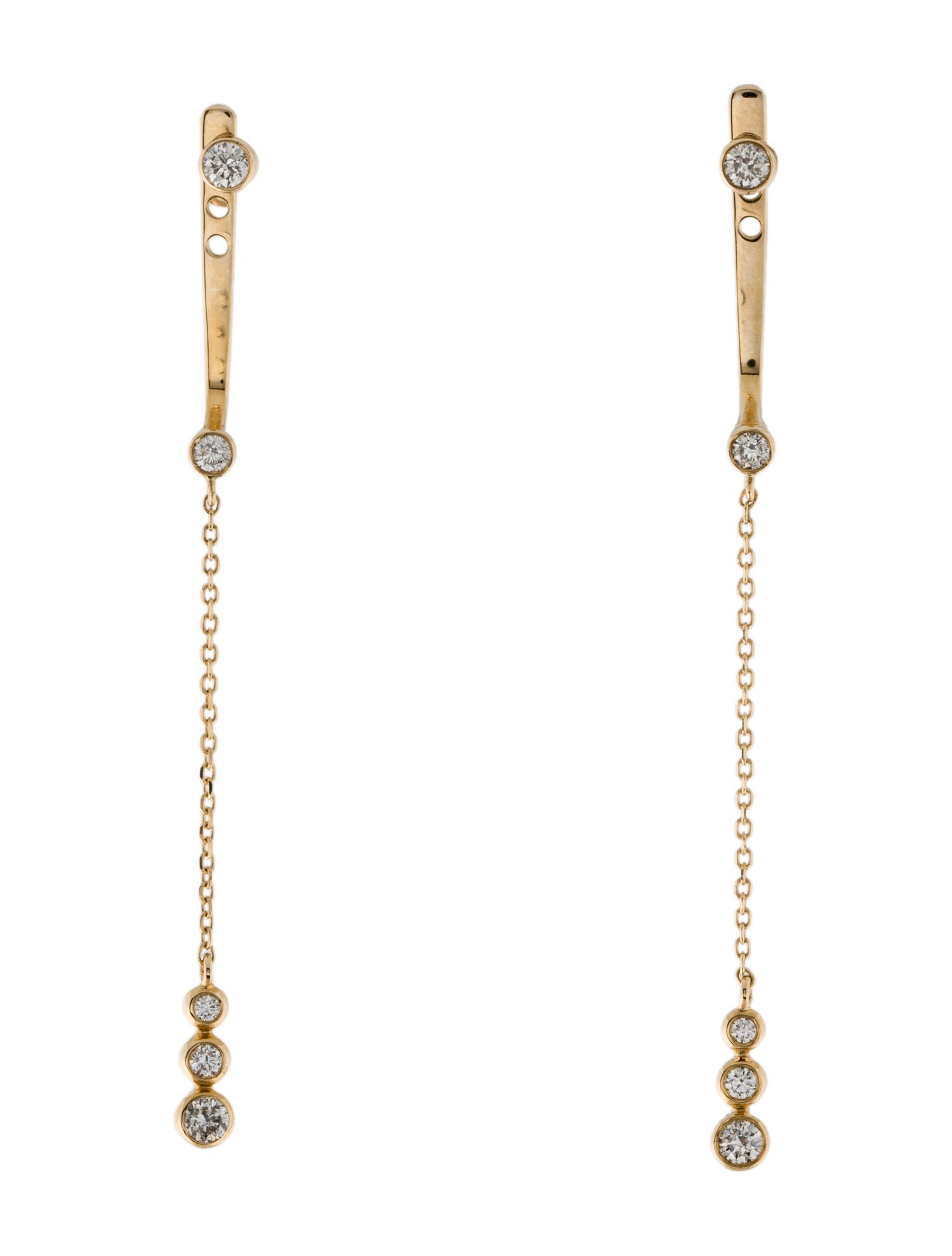 Earrings 14K Diamond Drop Earrings