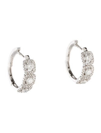 Earrings 14K Diamond Hoop Earrings