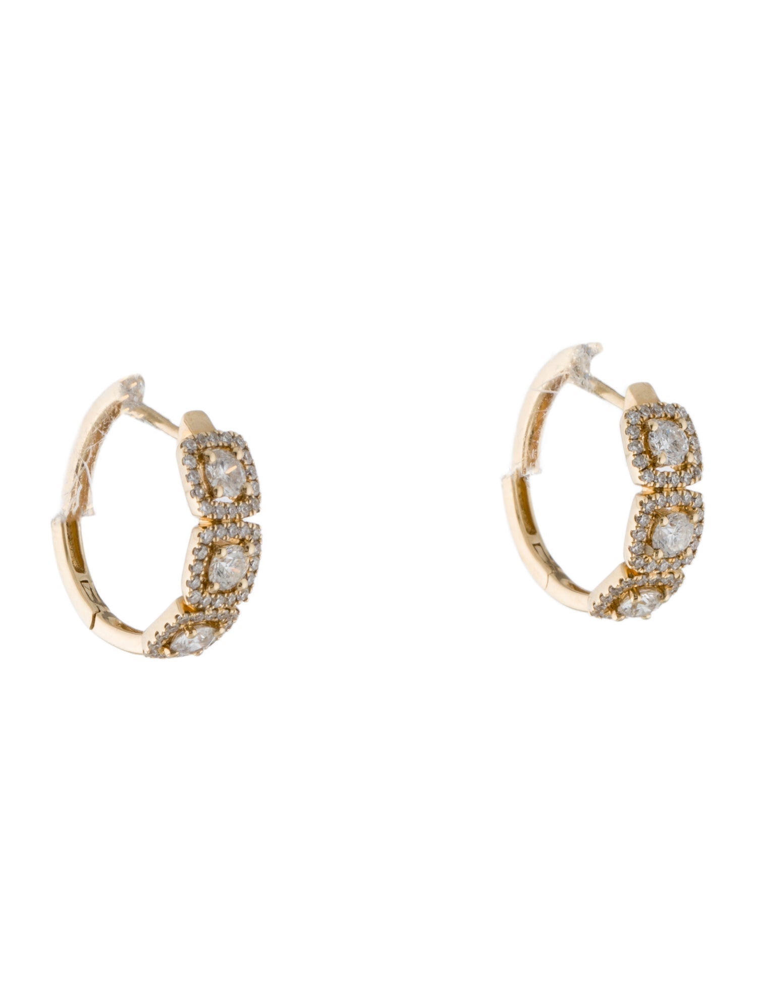 Earrings 14K Diamond Hoop Earrings