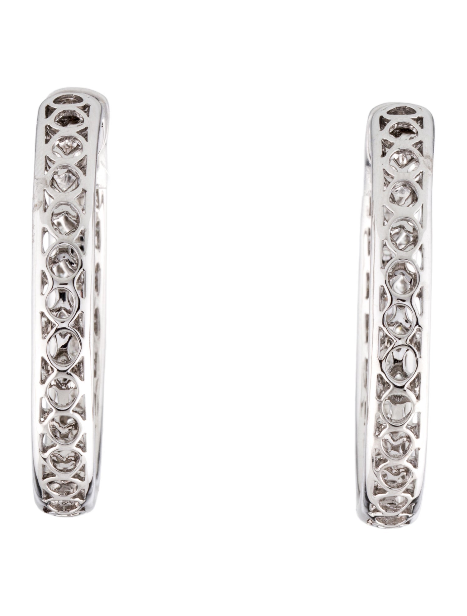 Earrings 14K 4.25ctw Diamond Hoop Earrings