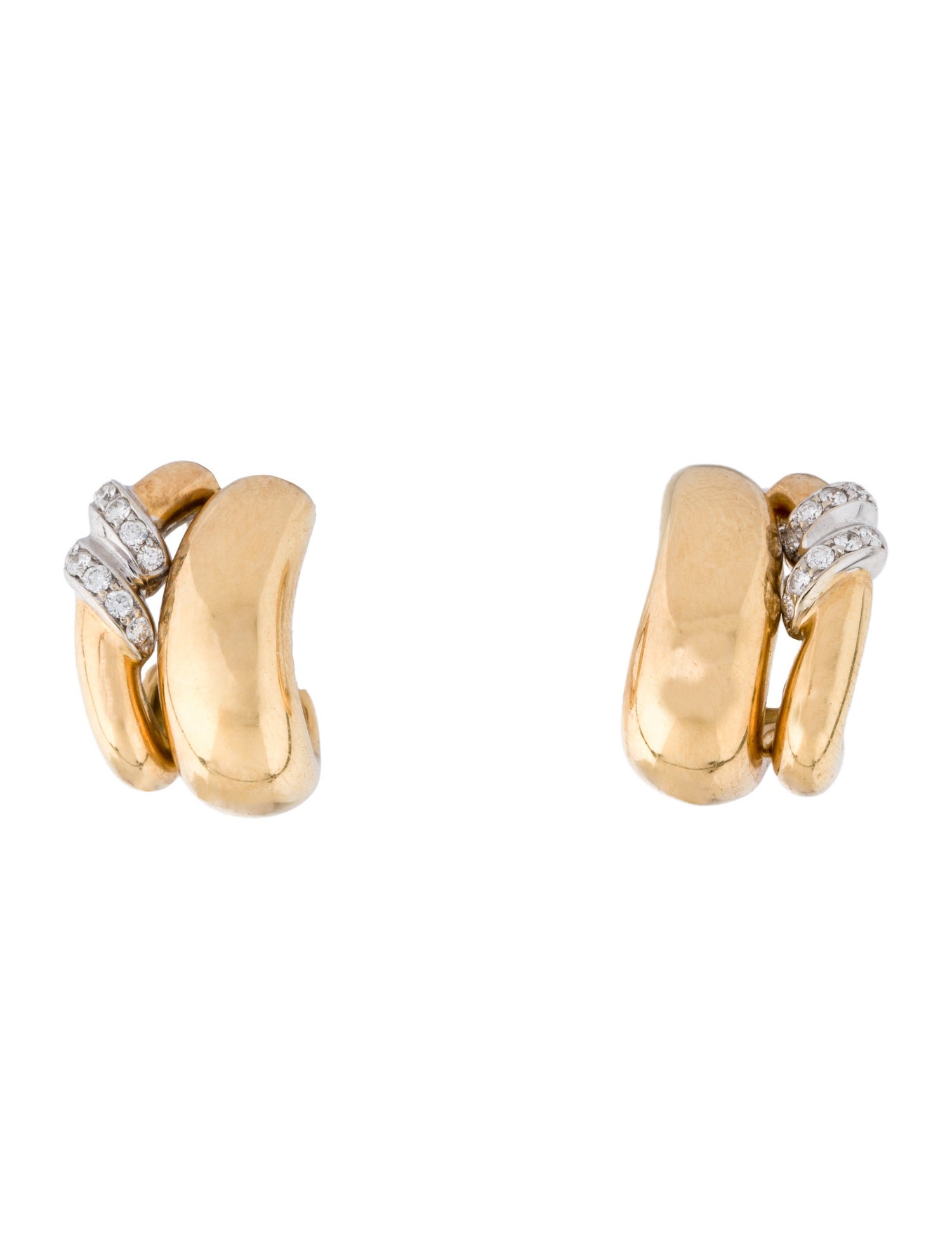 Alferi & St. John 18K Diamond Earclips
