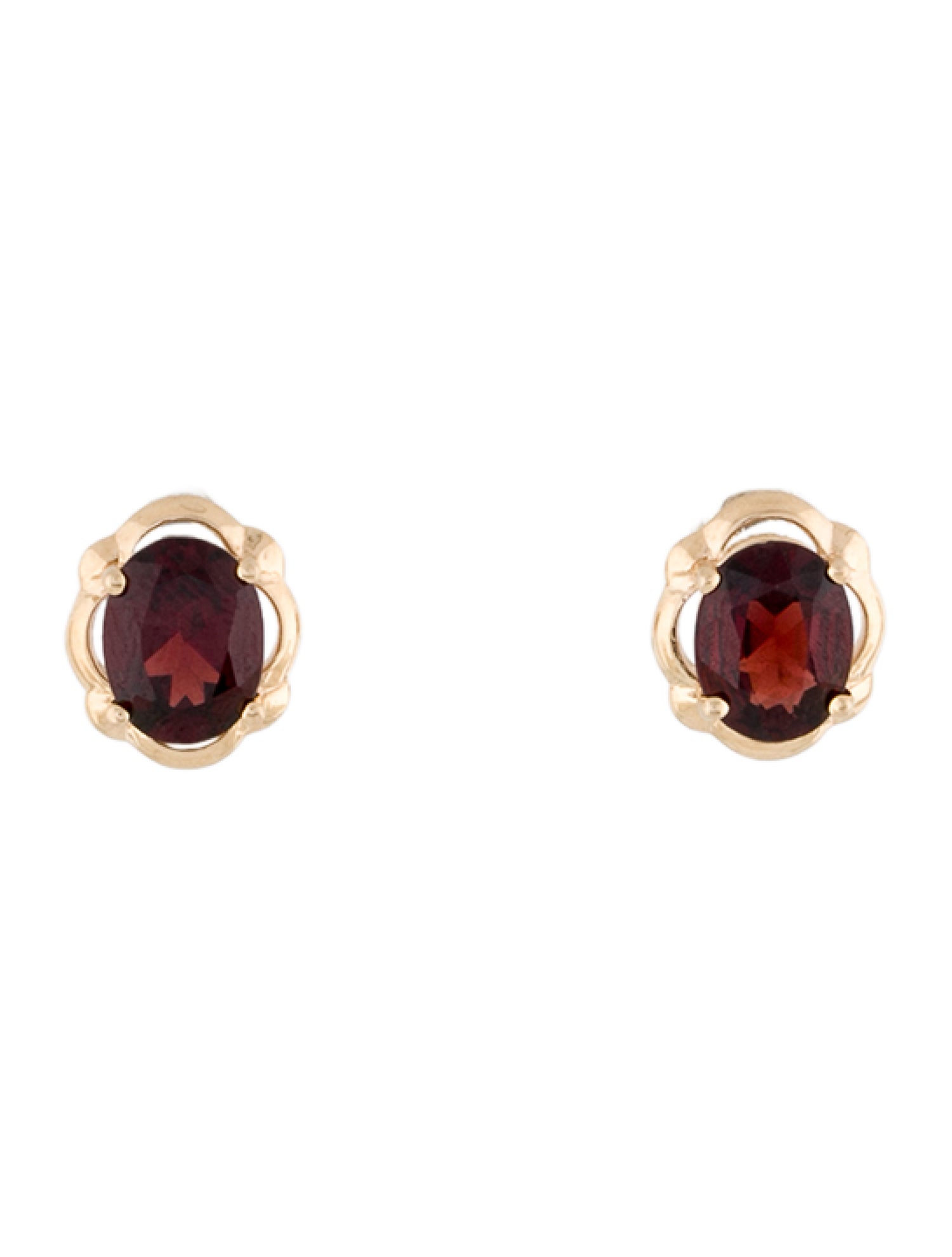 Earrings 14K Garnet Stud Earrings