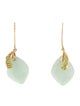 Earrings 14K Jadeite & Peridot Drop Earrings