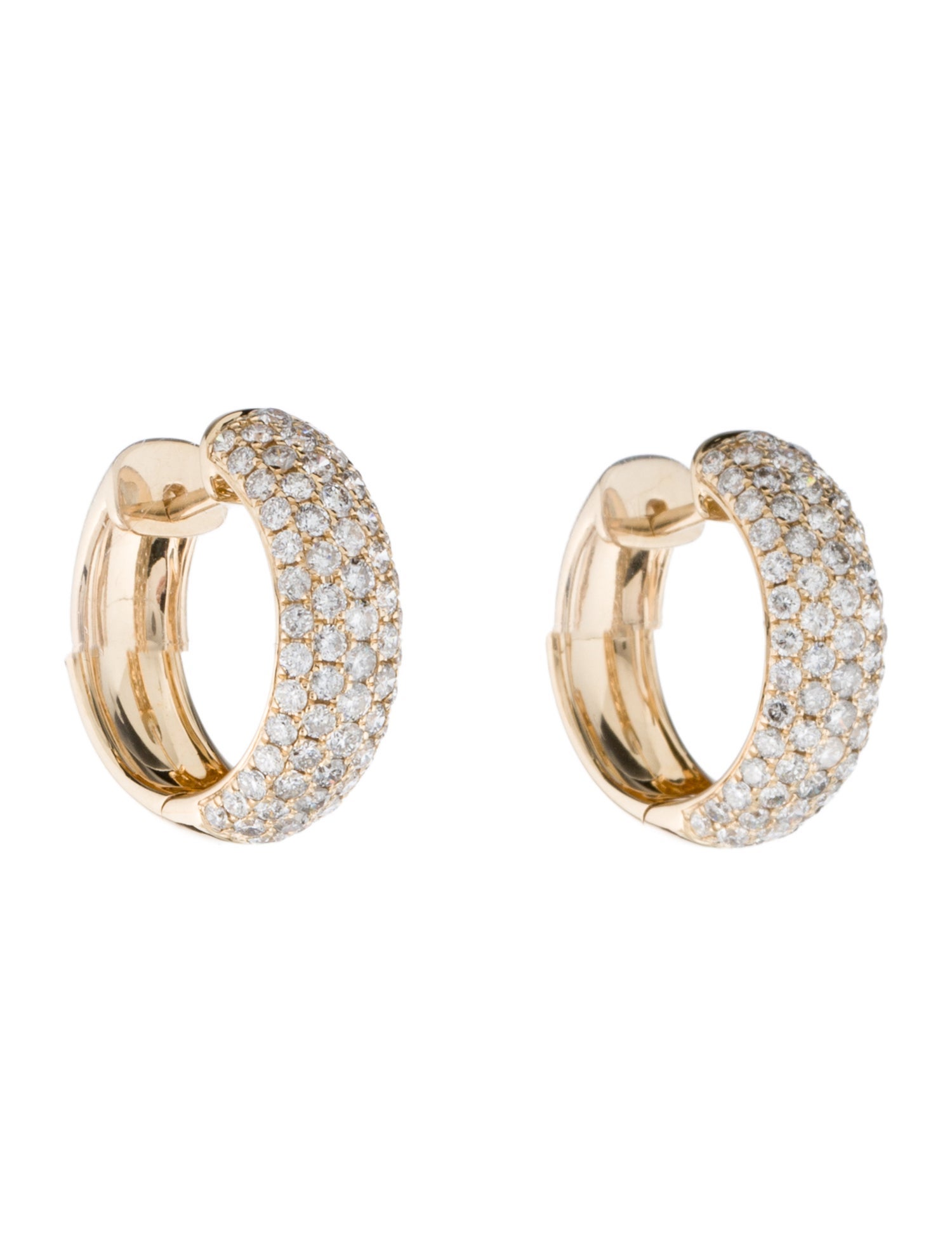 Earrings 14K 2.00ctw Diamond Hoop Earrings
