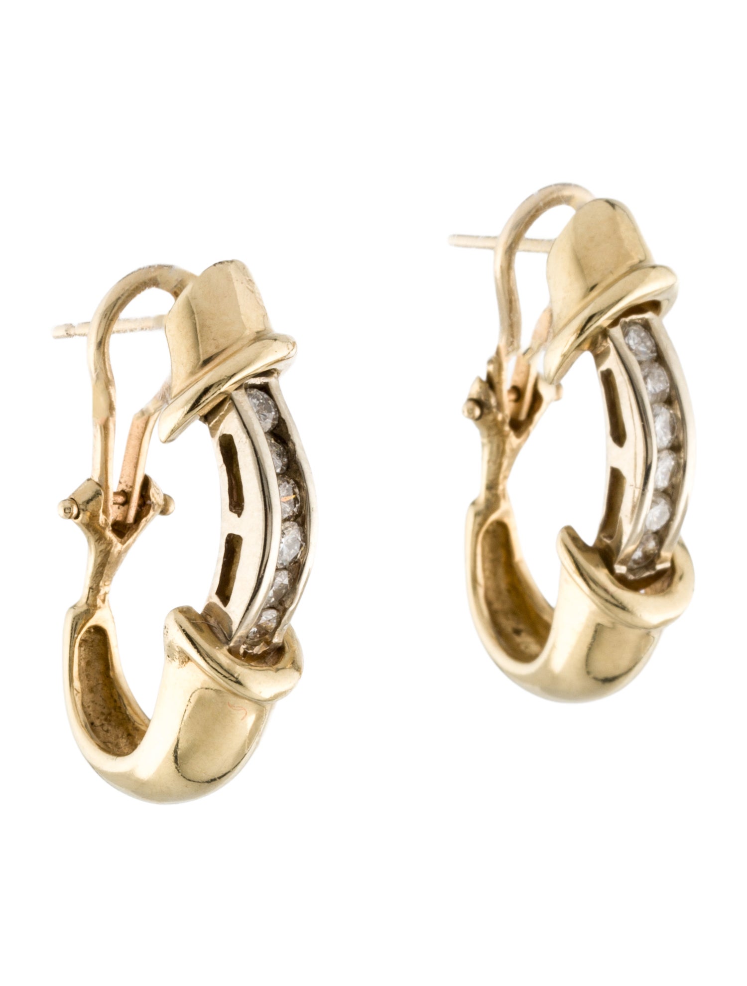 Earrings 14K Diamond Hoop Earrings