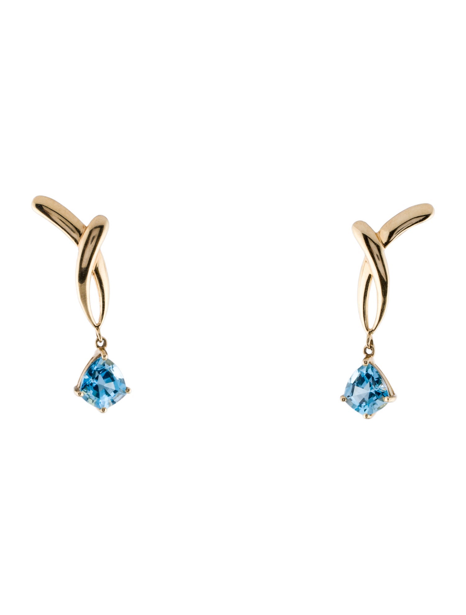 Earrings 18K Topaz Drop
