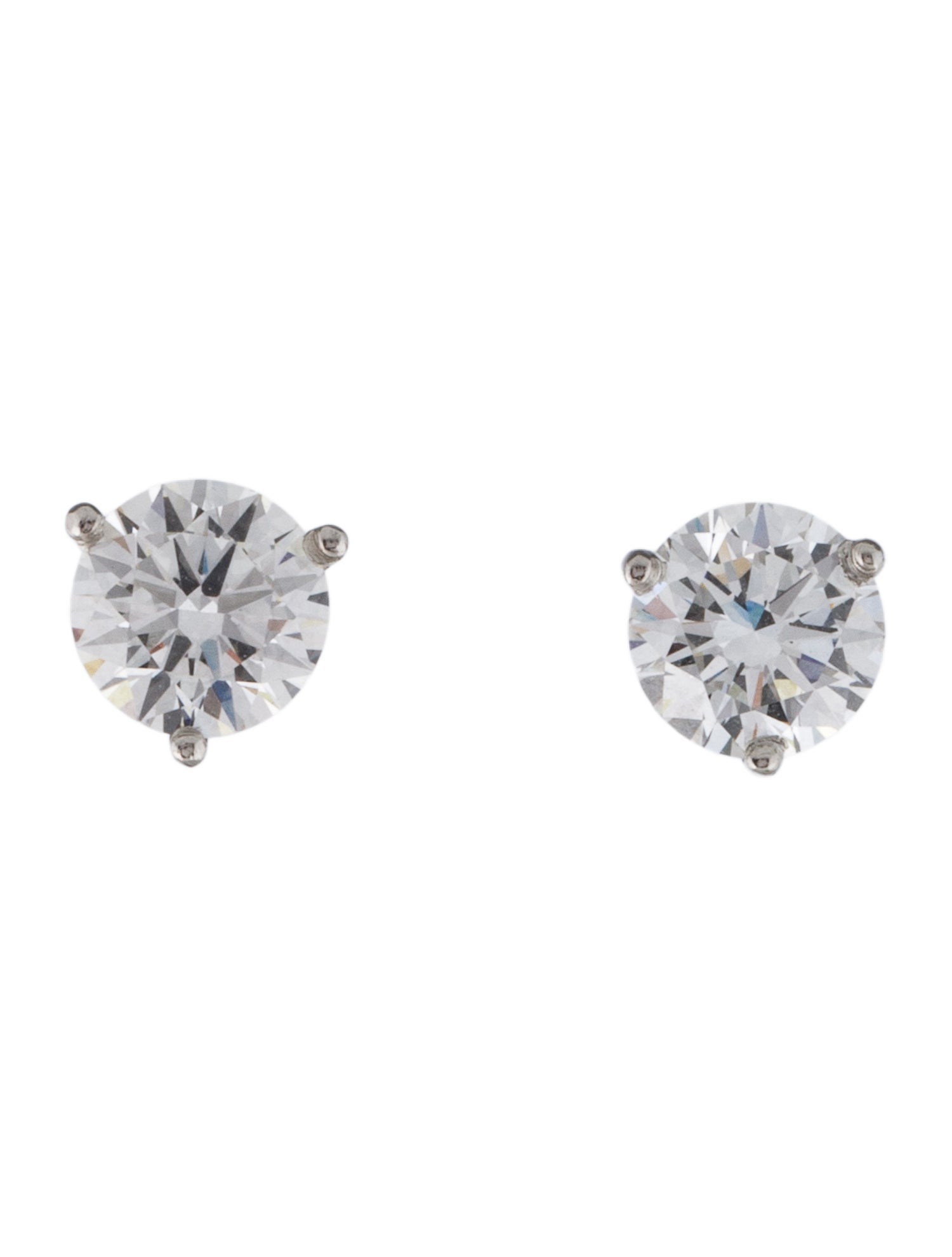 Earrings Platinum 2.00ctw Lab-Grown Diamond Stud Earrings