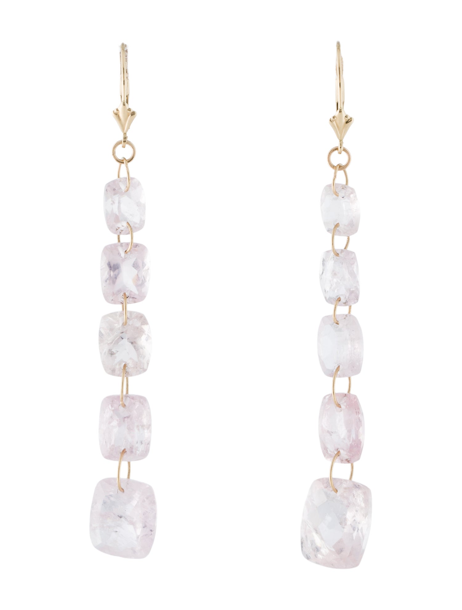 Earrings 14K Morganite Drop Earrings