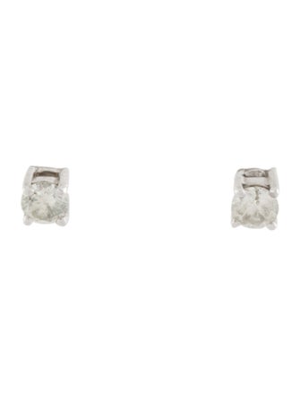 Earrings 14K Diamond Solitaire Stud Earrings