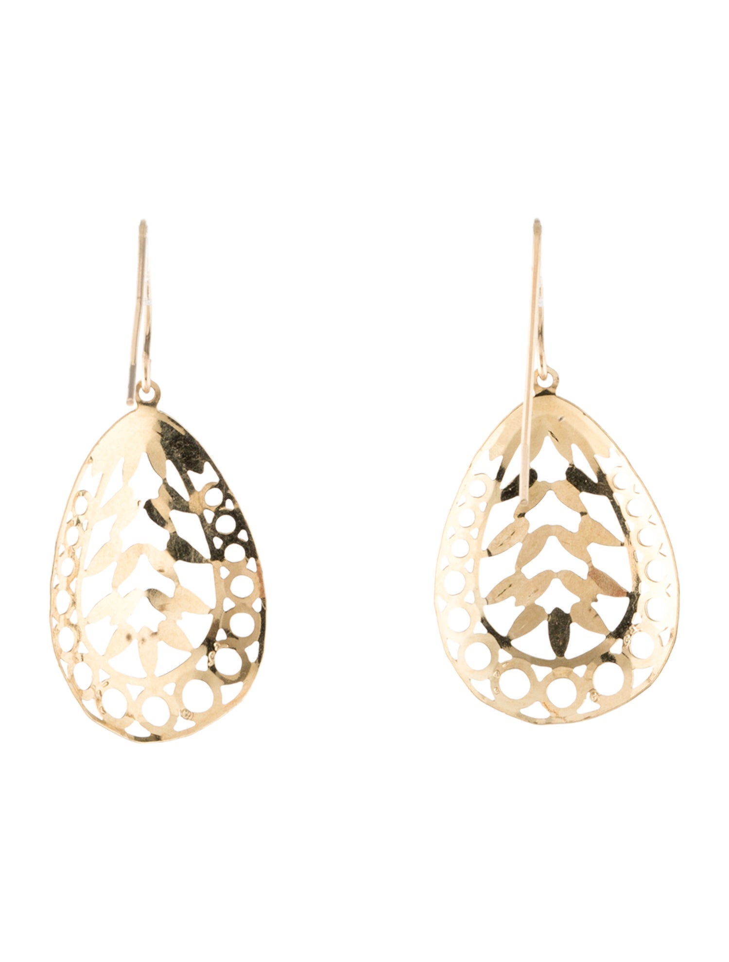 Earrings 14K Filigree Drop Earrings