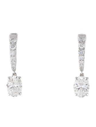 Earrings 14K 2.54ctw Lab-Grown Diamond Huggie Drop Earrings