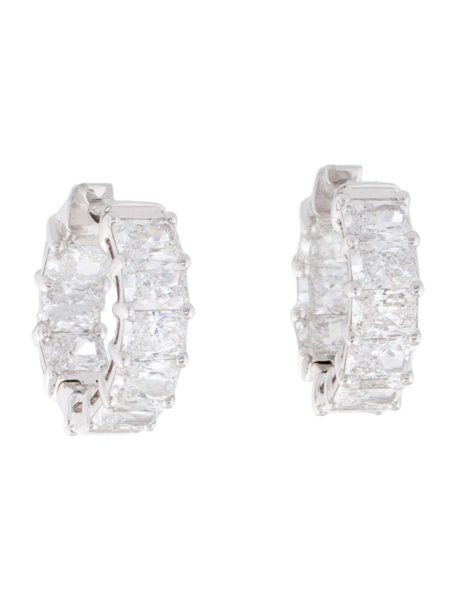 Earrings 14K 3.15ctw Lab-Grown Diamond Inside-Out Huggie Earrings
