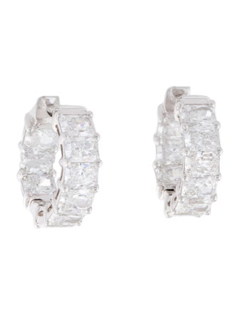 Earrings 14K 3.15ctw Lab-Grown Diamond Inside-Out Huggie Earrings