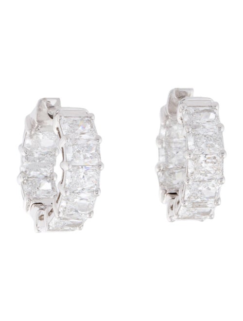 Earrings 14K 3.15ctw Lab-Grown Diamond Inside-Out Huggie Earrings