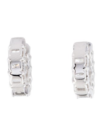 Earrings 14K 3.15ctw Lab-Grown Diamond Inside-Out Huggie Earrings