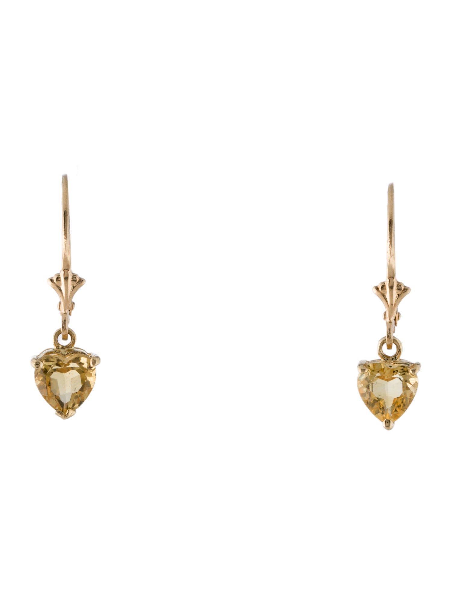 Earrings 14K 1.56ctw Citrine Drop Earrings
