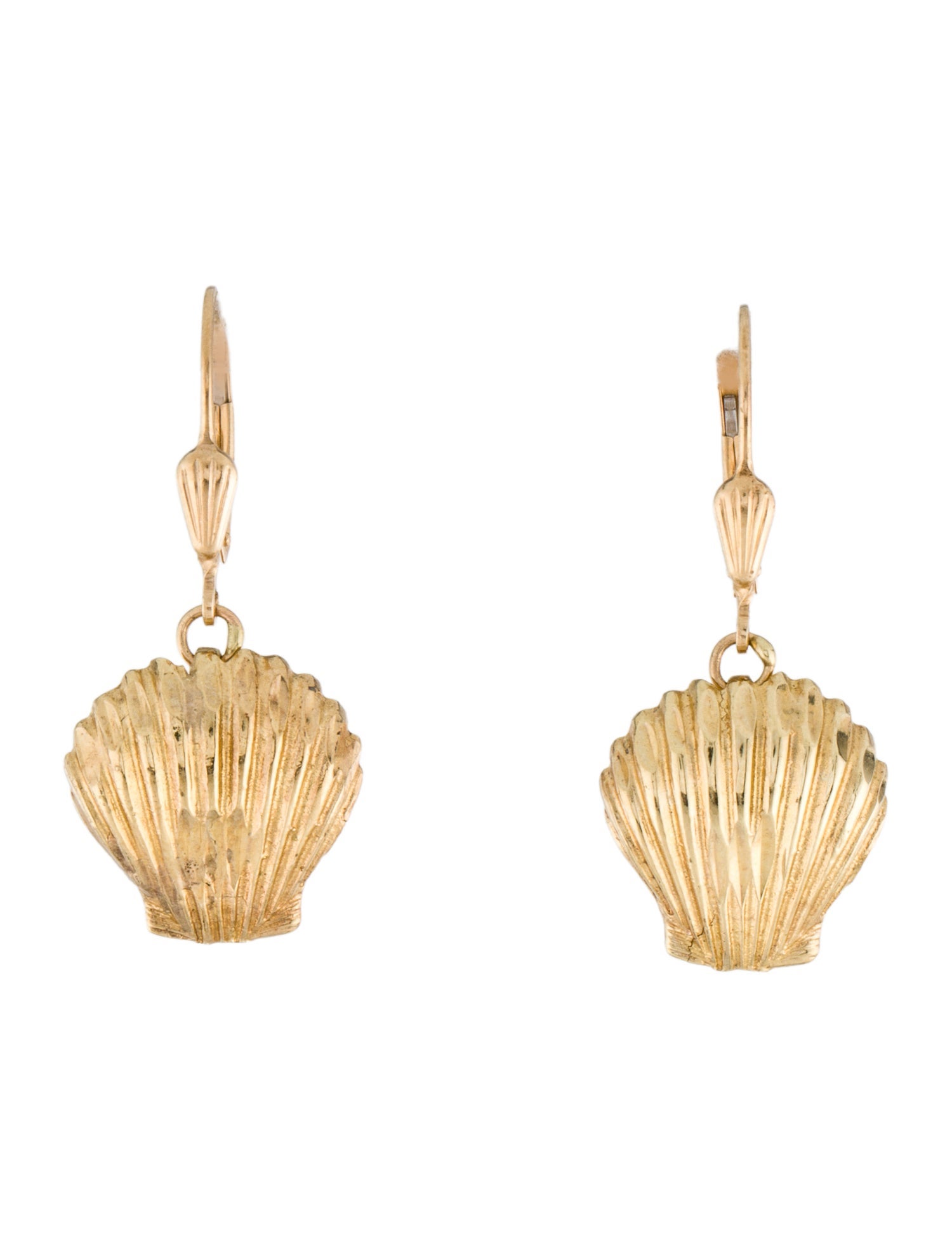 Earrings 14K Seashell Drop