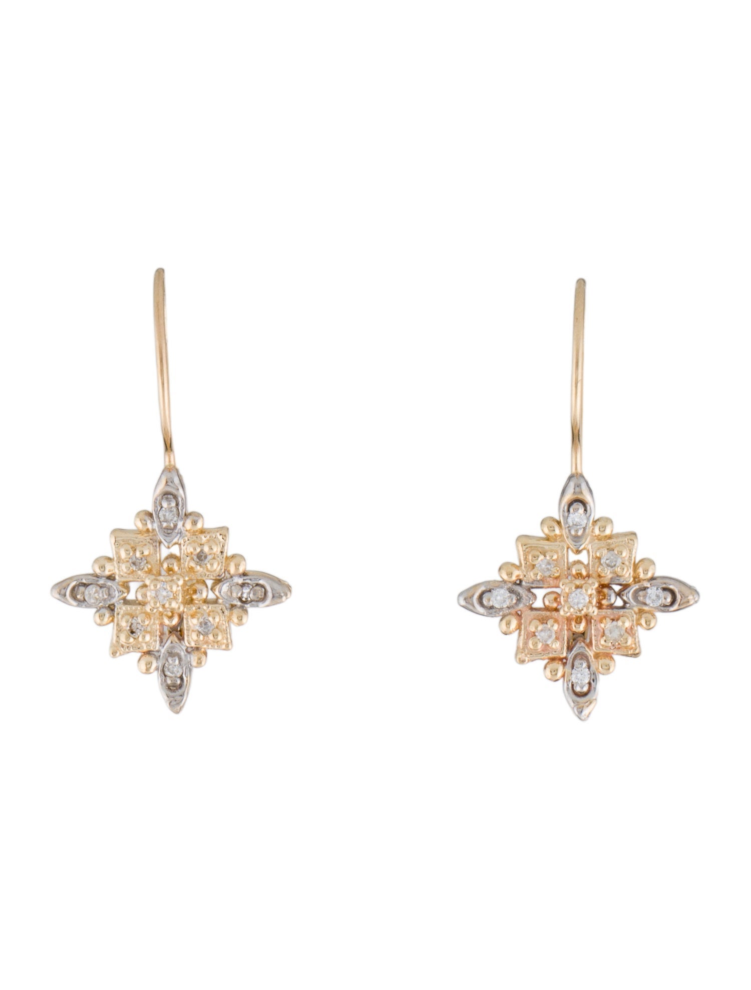 Earrings 14K Diamond Drop