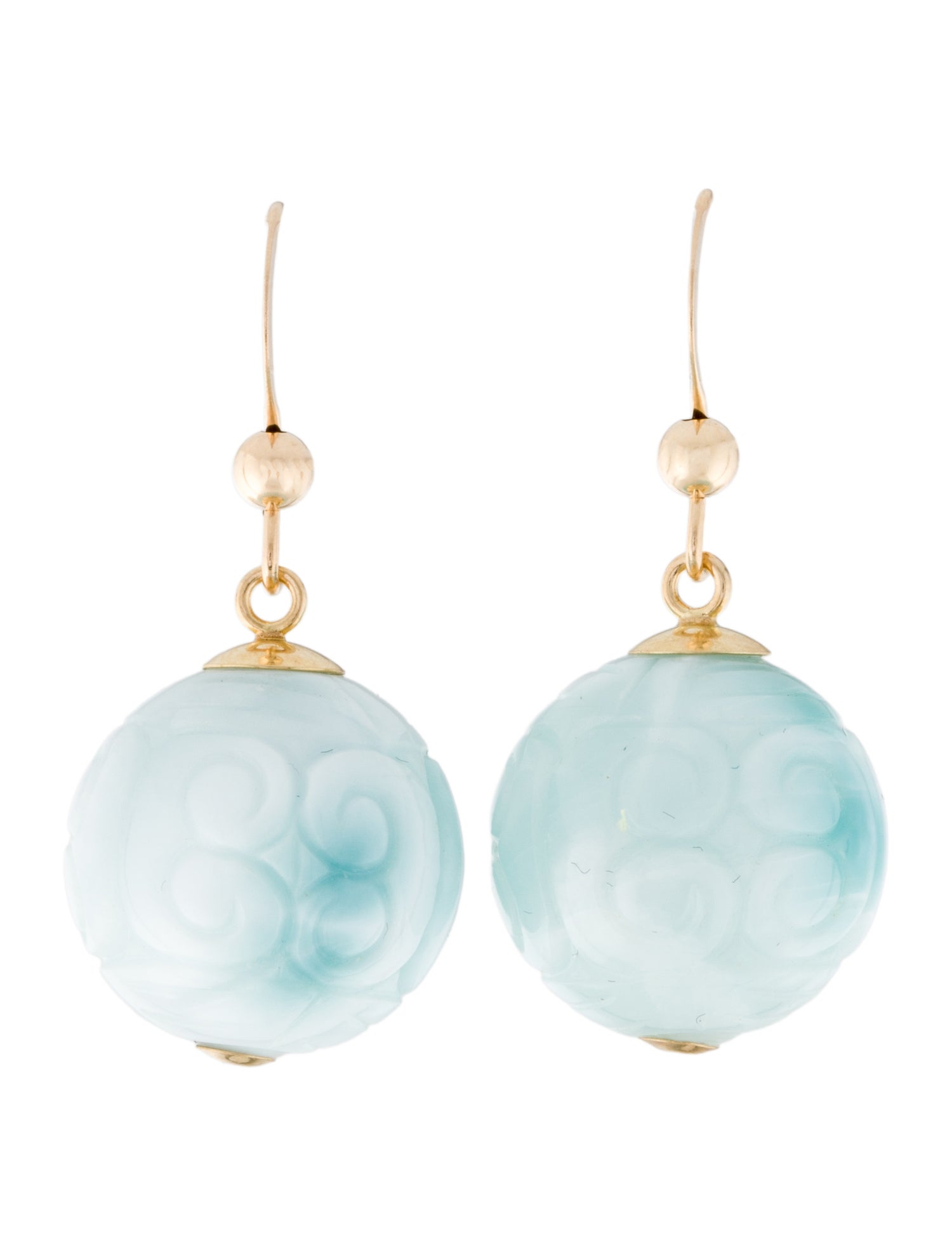 Earrings 14K Larimar Drop Earrings