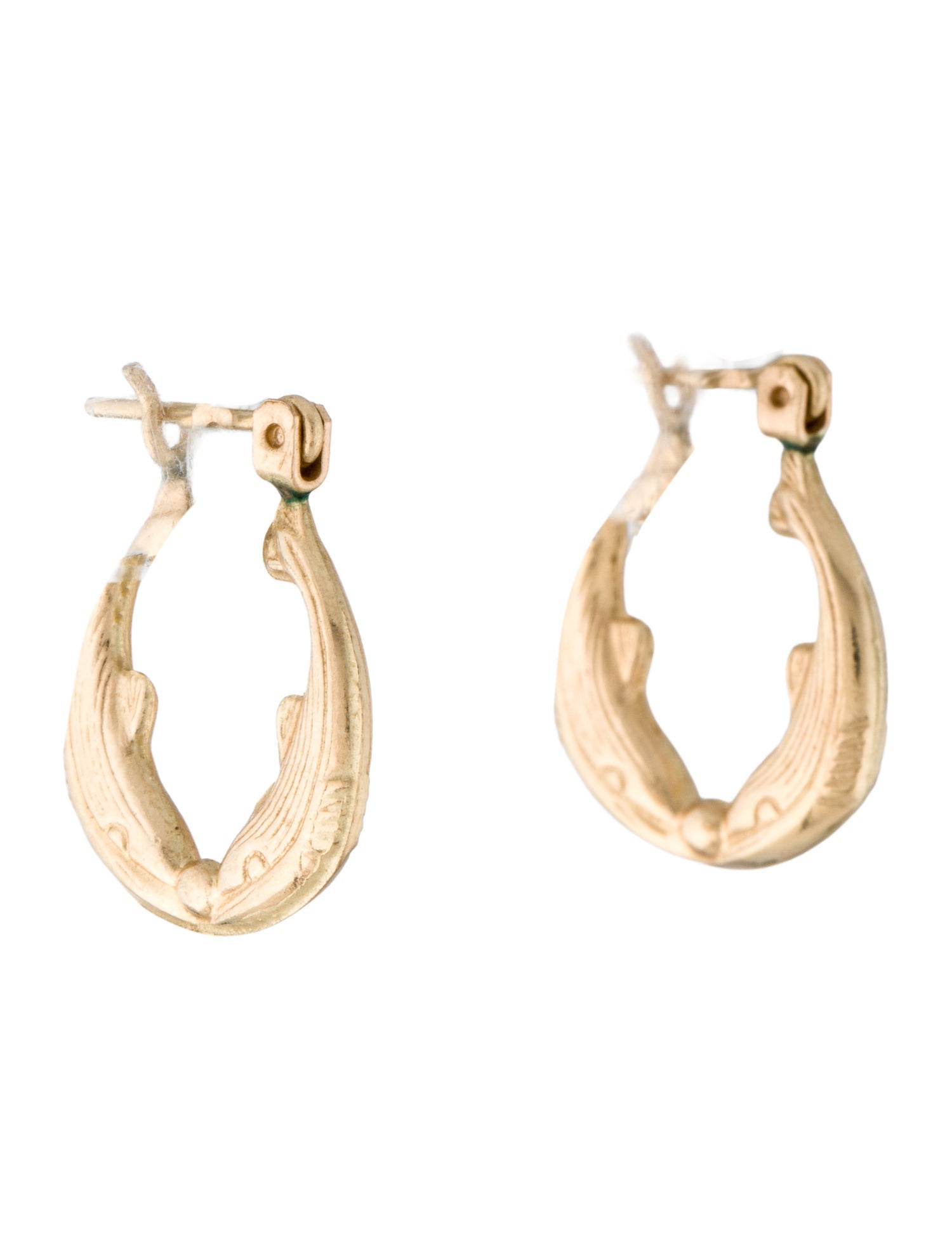 Earrings 14K Dolphin Hoop Earrings