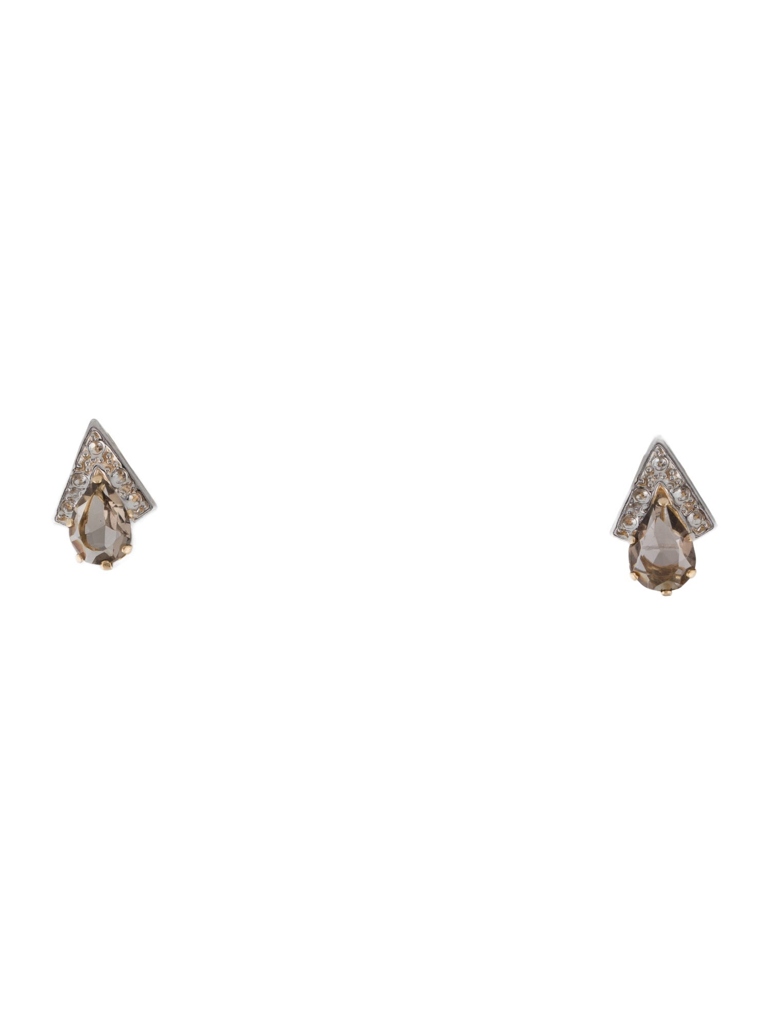 Earrings 14K Smoky Quartz Stud Earrings