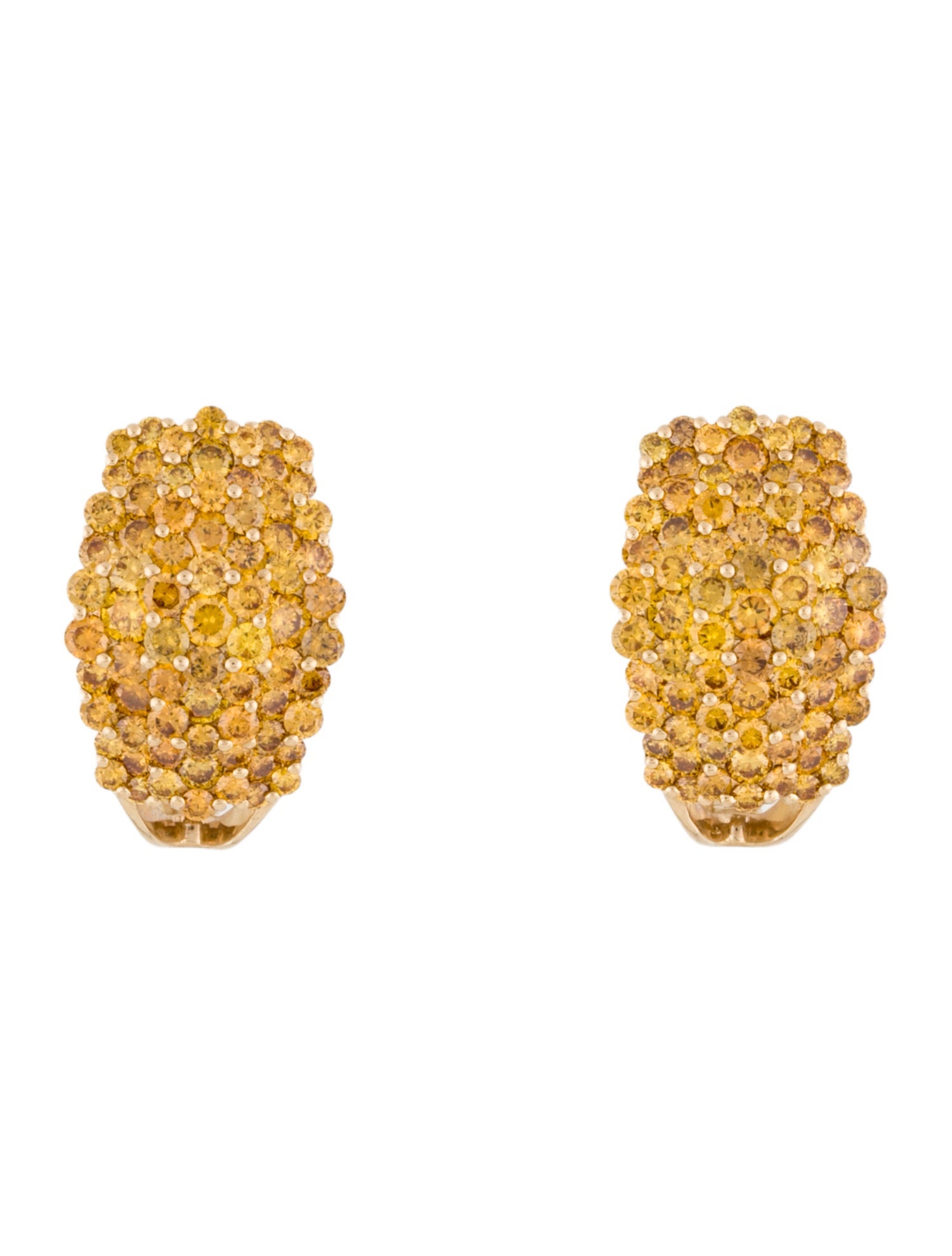 Earrings Cirari 14K 4.68ctw Diamond Cluster Earclips