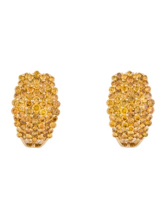 Earrings Cirari 14K 4.68ctw Diamond Cluster Earclips
