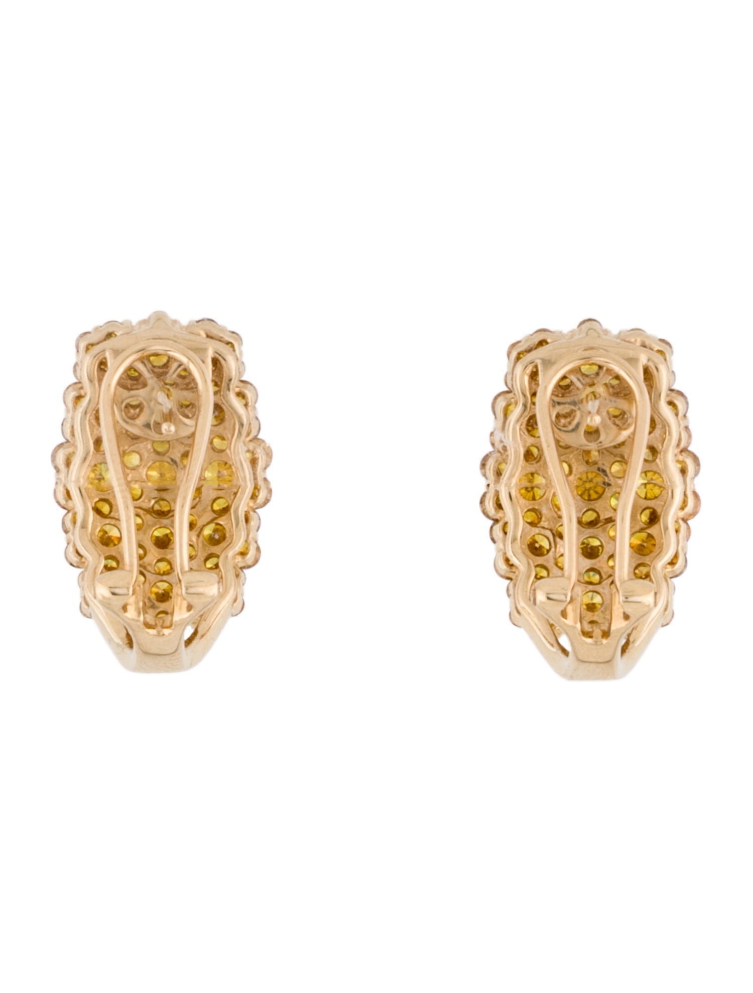 Earrings Cirari 14K 4.68ctw Diamond Cluster Earclips