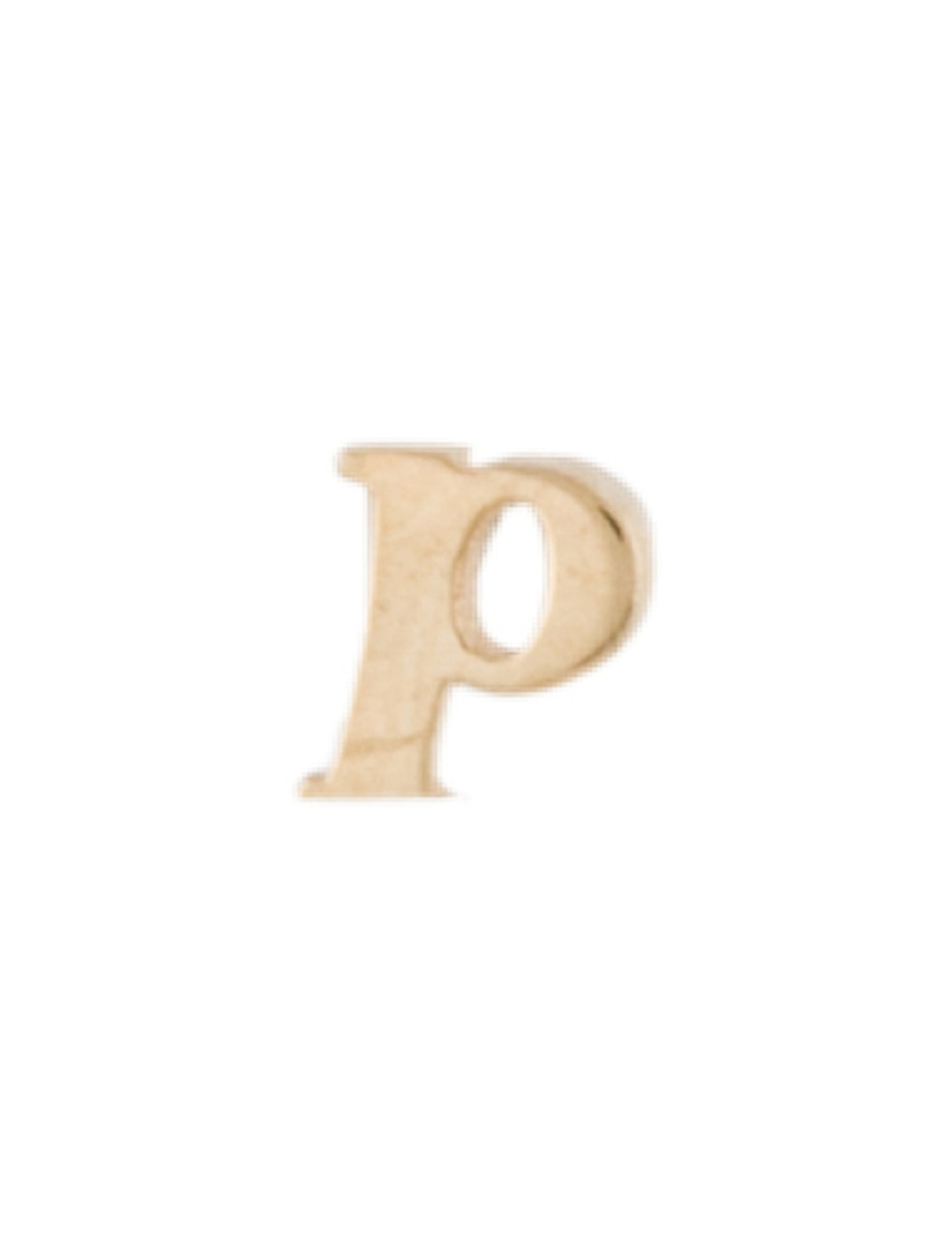 Earrings 14K Initial 'P' Single Stud