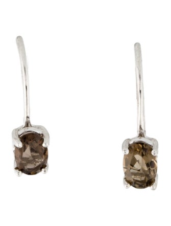 Earrings 14K Smoky Quartz Drop Earrings