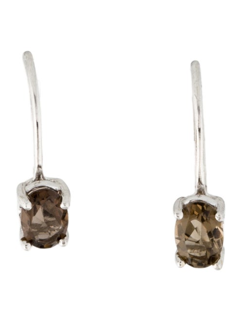 Earrings 14K Smoky Quartz Drop Earrings