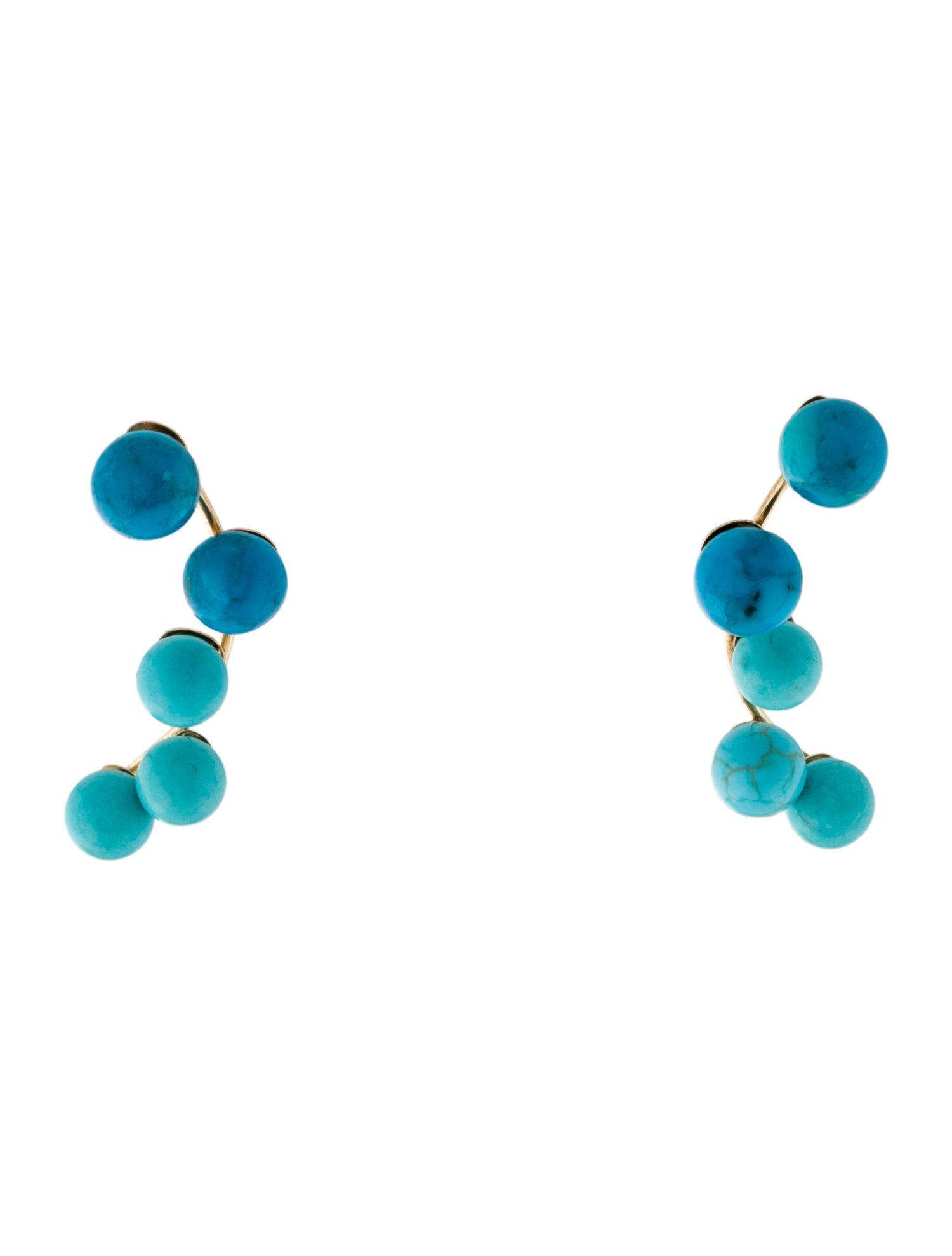 Earrings 14K Turquoise Ear climber