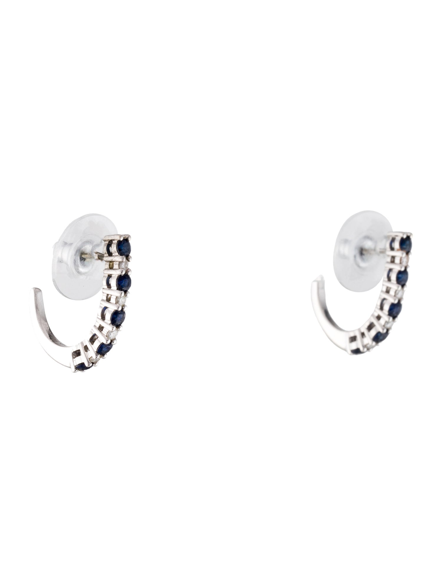 Earrings 14K Sapphire & Diamond Drop