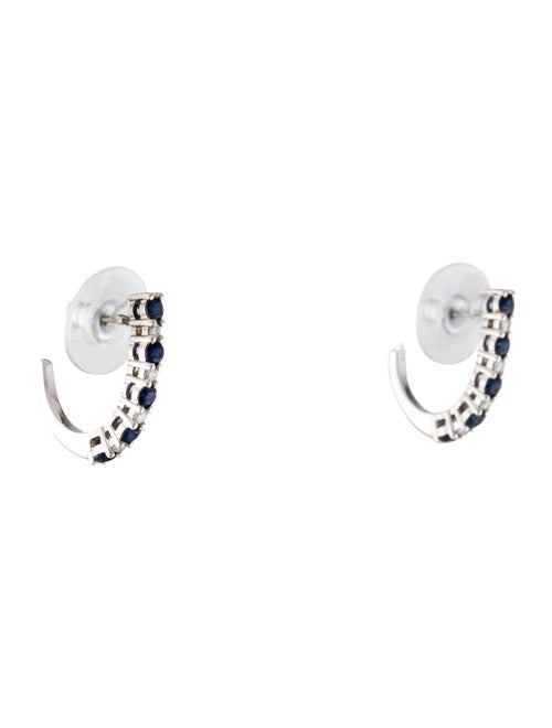 Earrings 14K Sapphire & Diamond Drop Earrings