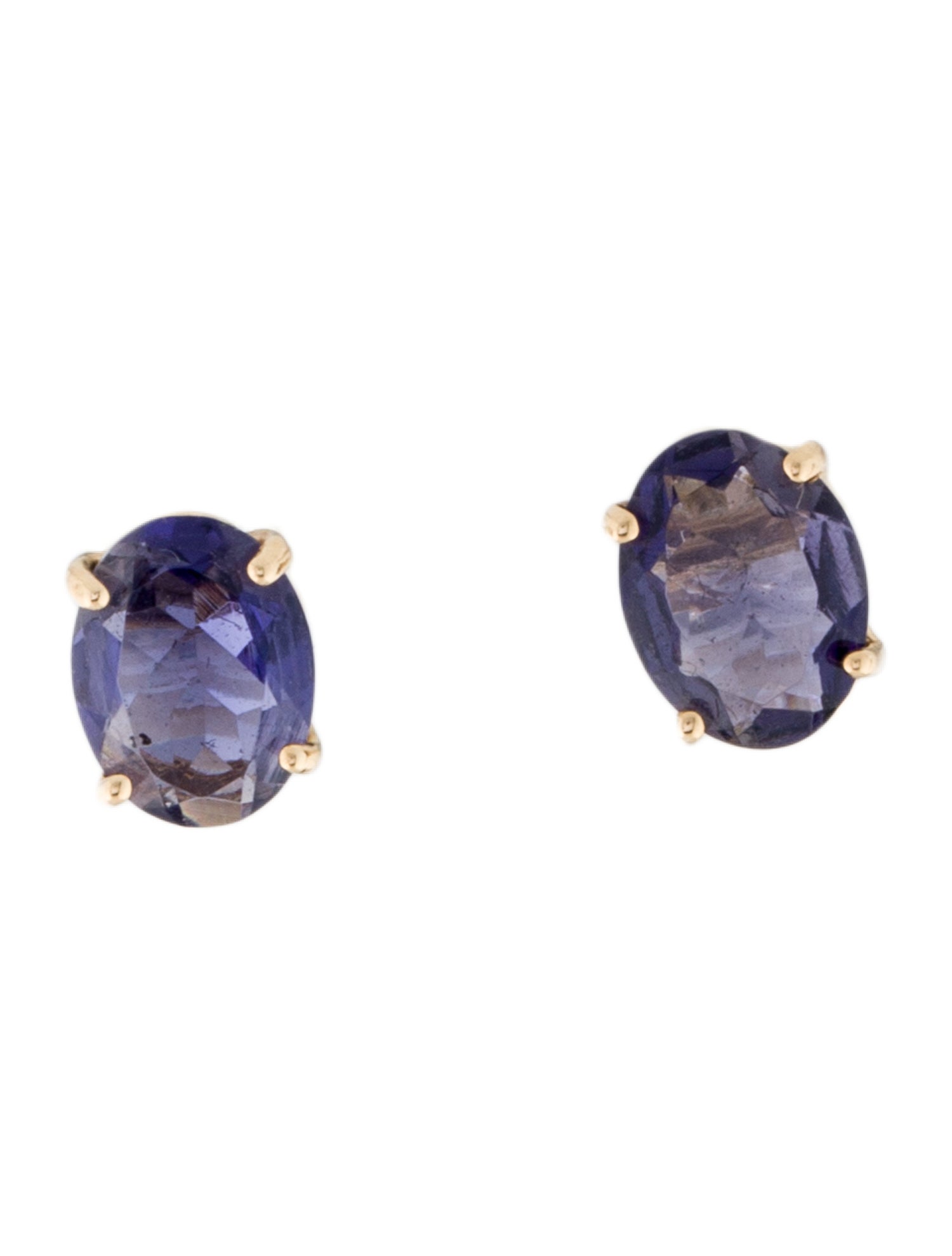 Earrings 14K 1.34ctw Iolite Stud Earrings