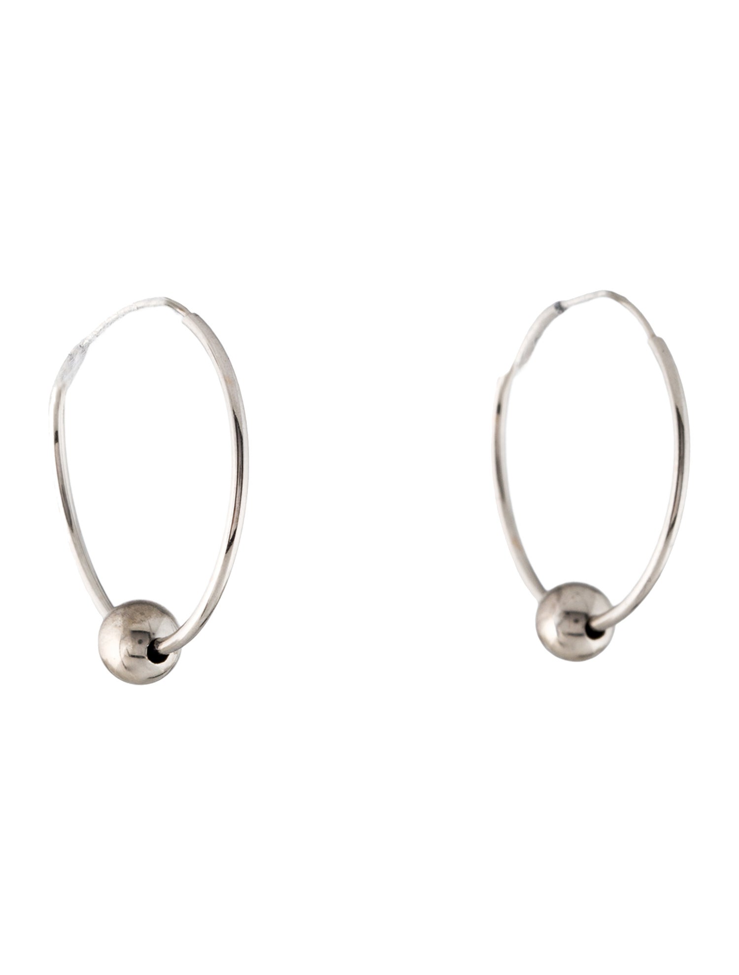 Earrings 14K Bead Hoop Earrings